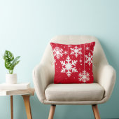 冬の雪が赤 クッション (椅子)