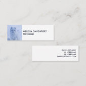 冬の雪が降る可愛い北極キツネ スキニー名刺 (正面/裏面)