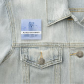 冬の雪が降る可愛い北極キツネ 名札 (インサイチュ)