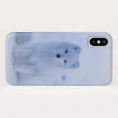 冬の雪が降る可愛い北極キツネ Case-Mate iPhoneケース (裏面(横))