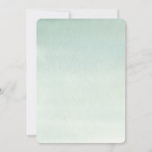 冬の雪が降る山の素朴なリハーサルディナー 招待状 (裏面)