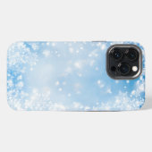 冬の雪が降る背景 iPhoneケース (裏面横)