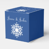 冬の雪が青い箱 フェイバーボックス (正面サイド)