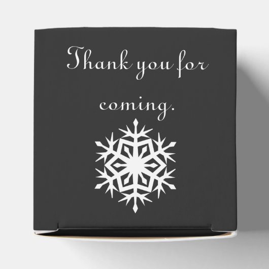 冬の雪が黒い箱 フェイバーボックス (上部)