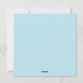 冬の雪だるまおもしろい漫画のジョークのフラット シーズンカード (裏面)