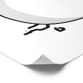 冬の雪だるまおもしろい漫画のポスター ポスター (角)