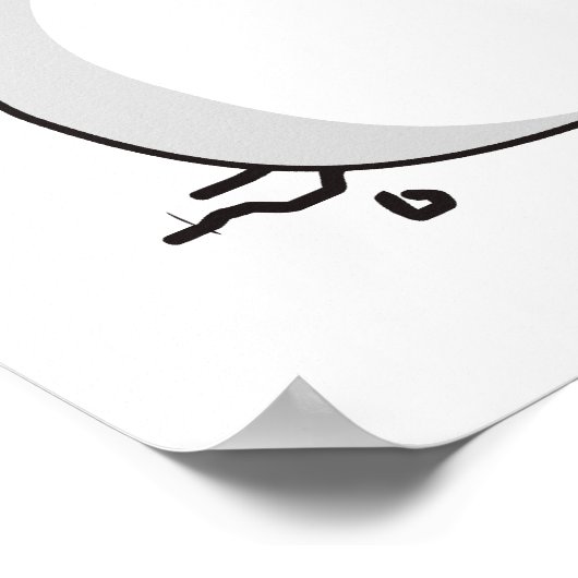 冬の雪だるまおもしろい漫画のポスター ポスター (角)