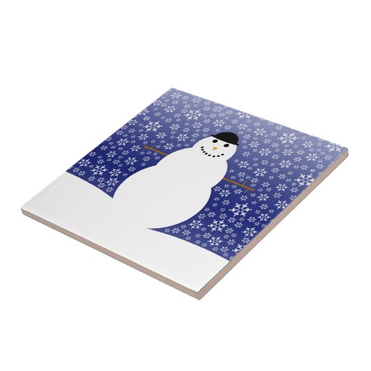 冬の雪だるまのタイル タイル (側面)