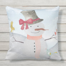 冬の雪だるまの動物の雪動物のイラストレーション