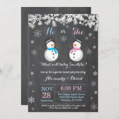 冬の雪だるまの性は招待状を明らかにします 招待状 (正面/裏面)
