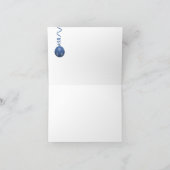 冬の雪だるまの結婚式の写真は感謝していしています サンキューカード (内部)