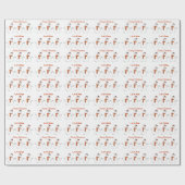 冬の雪だるまはそれが白メリークリスマスの雪が降るようにしました ラッピングペーパー (フラット)