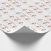 冬の雪だるまはそれが白メリークリスマスの雪が降るようにしました ラッピングペーパー (角)