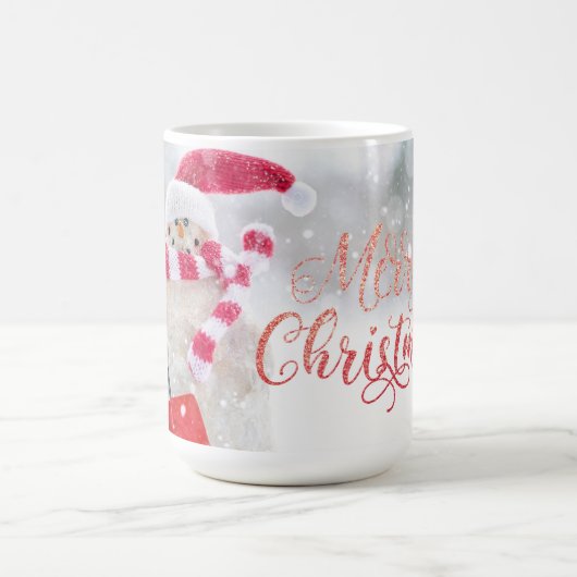冬の雪だるまクリスマスコーヒーマグ コーヒーマグカップ (中央)