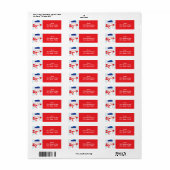 冬の雪だるまクリスマスホリデー住所 シール (フルシート)