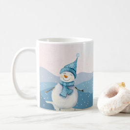 冬の雪だるまホットドリンクマグ コーヒーマグカップ