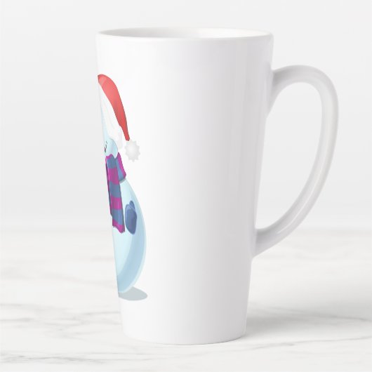 冬の雪だるまマグ カフェラテマグ (右)