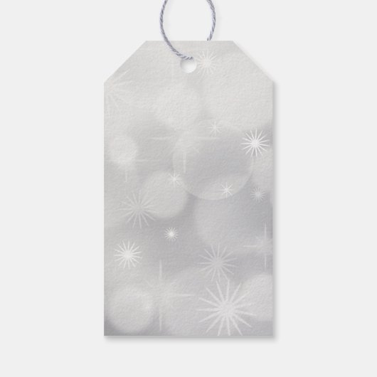 冬の雪だるま写真クリスマスかわいい ギフトタグ (裏面)