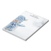 冬の雪だるま写真クリスマスかわいい ノートパッド (回転)