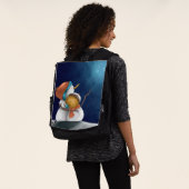 冬の雪だるま星を見図解入りの、写真付きのる バックパック (着用)