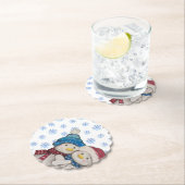 冬の雪だるま紙コースター ペーパーコースター (インサイチュ)