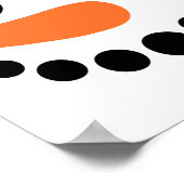 冬の雪だるま顔まつ毛Gのためのクリスマスクリスマス ポスター (角)