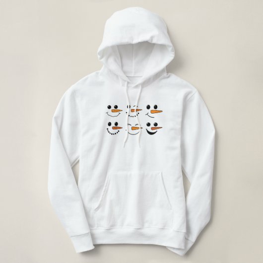 冬の雪だるま顔クリスマス雪だるま衣装T-Sh パーカ (デザイン正面)