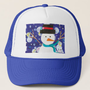 冬の雪だるま キャップ
