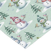 冬の雪だるま  ショートテーブルランナー (コーナー)