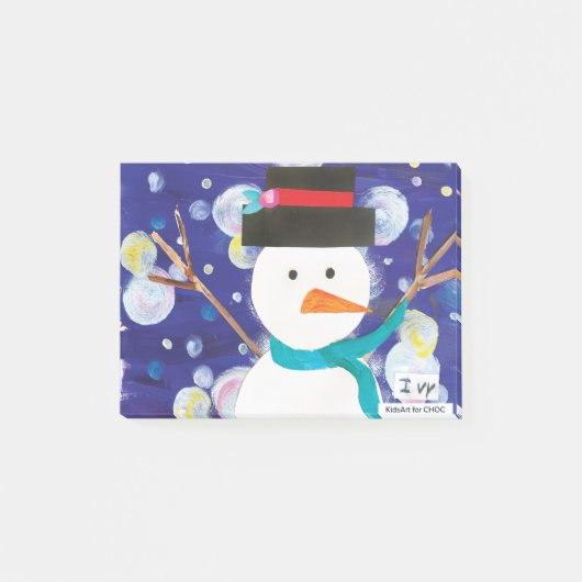 冬の雪だるま ポストイット (正面)