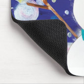 冬の雪だるま マウスパッド (コーナー)