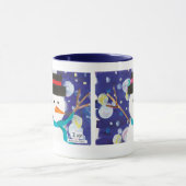 冬の雪だるま マグカップ (中央)