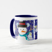 冬の雪だるま マグカップ (正面左)