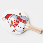 冬の雪だるま 卓球ラケット (横)