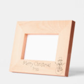 冬の雪だるま（季節の挨拶と年） レーザー彫刻フレーム (左)