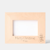 冬の雪だるま（季節の挨拶と年） レーザー彫刻フレーム (正面)