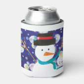 冬の雪だるま 缶クーラー (缶正面)