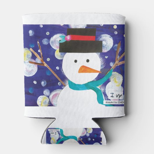 冬の雪だるま 缶クーラー (裏面)