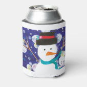 冬の雪だるま 缶クーラー (缶裏面)
