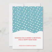 冬の雪とサンタクロースのメリークリスマス シーズンカード (裏面)