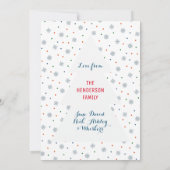 冬の雪とドットのパターン (裏面)