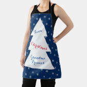 冬の雪とドットのパターン エプロン (インサイチュ)