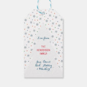 冬の雪とドットのパターン ギフトタグ (裏面)