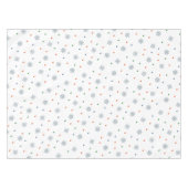 冬の雪とドットのパターン テーブルクロス (正面(横))