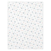 冬の雪とドットのパターン テーブルクロス (正面)