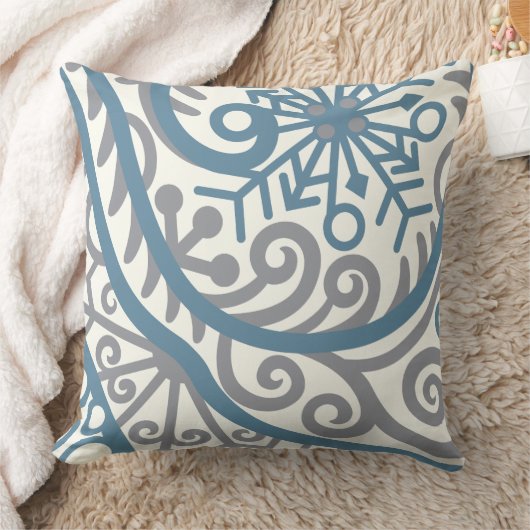 冬の雪と氷 クッション (ブランケット)