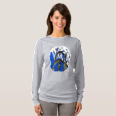 冬の雪と空のトレンドデザイン Tシャツ (正面フル)