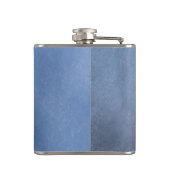 冬の雪にワイルドグレーウルフポープリント フラスク (裏面)