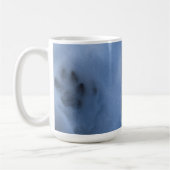 冬の雪にワイルドグレーウルフポープリント マグカップ (左)