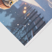 冬の雪に愛らしいフクロウ – Decompage - 薄葉紙 (詳細)